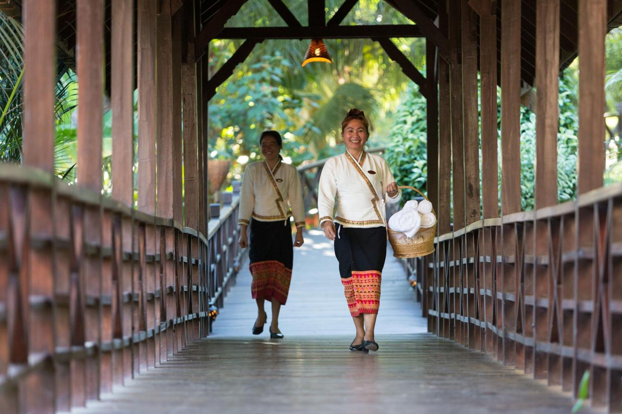 The Luang Say Lodge ปากแบ่ง ภายนอก รูปภาพ