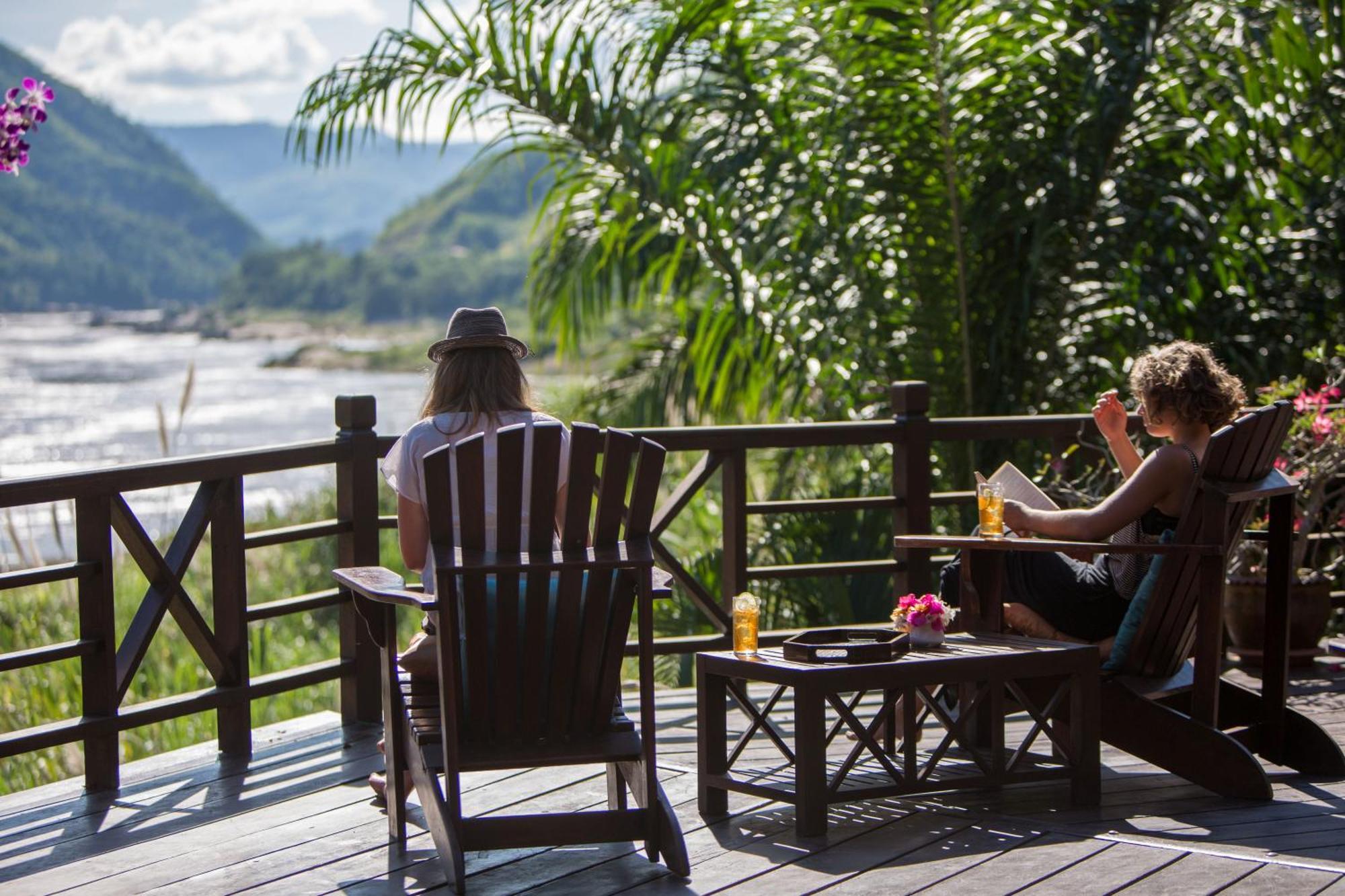 The Luang Say Lodge ปากแบ่ง ภายนอก รูปภาพ